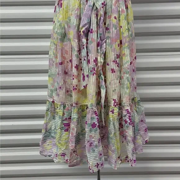 Kate Spade New York Dress Size 6 Cream Painted Petals Burnout Boho Cottagecore - Picture 7 of 10